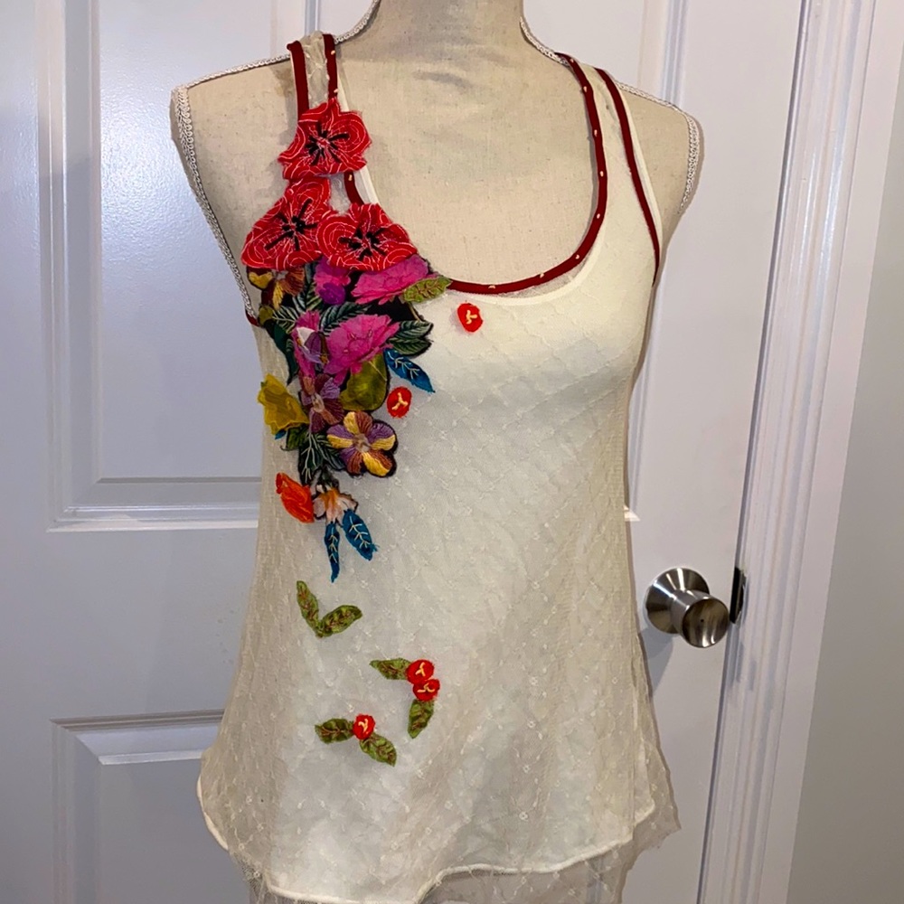 Bohemian lace racer back tank